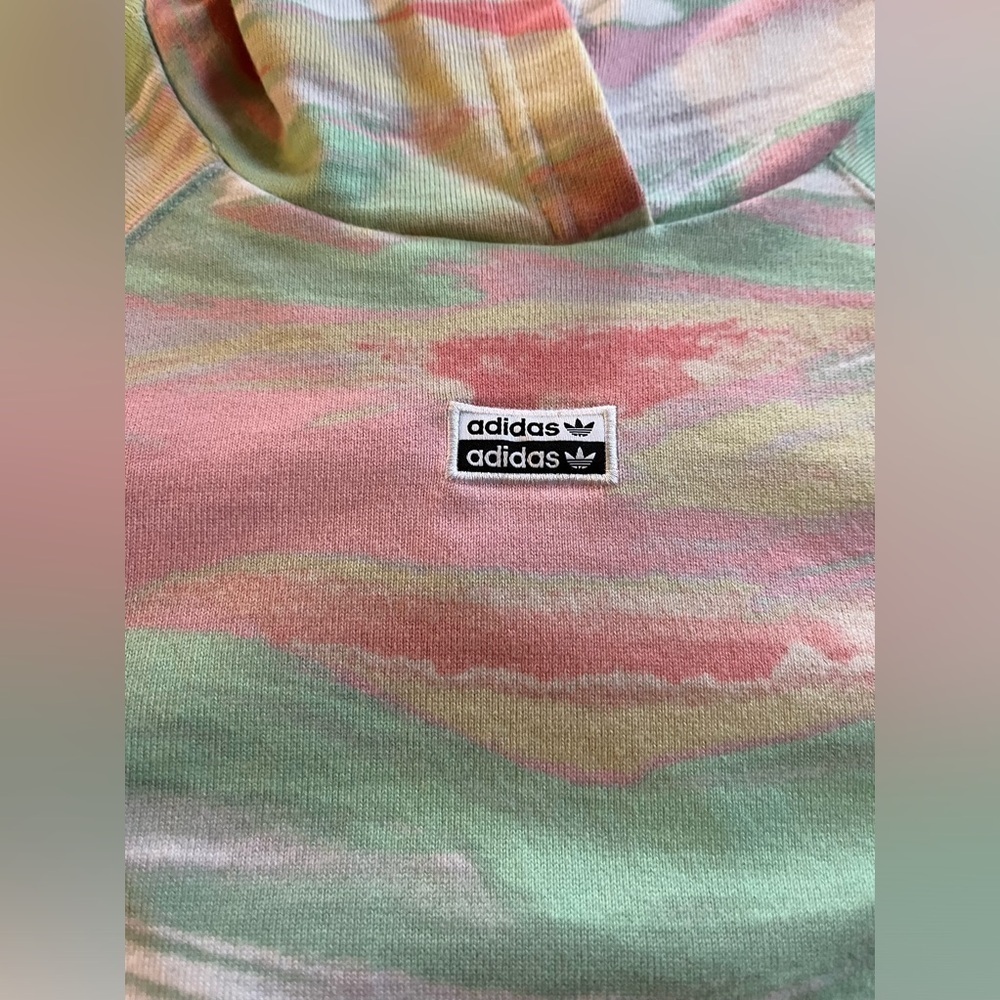 Adidas Pastel marble crop hoodie - Picture 3 of 8